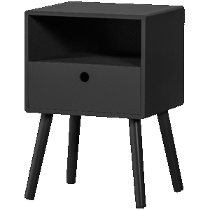 WOOOD Noční stolek OZZY černý
