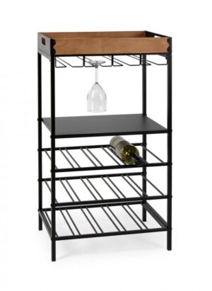 BIZZOTTO Kovový bar ISAAC černý 84