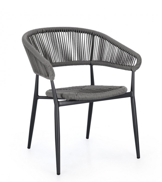 BIZZOTTO Zahradní jídelní židle ALGAIDA šedá