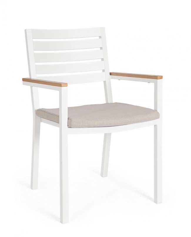 BIZZOTTO Zahradní židle HENNA bílá