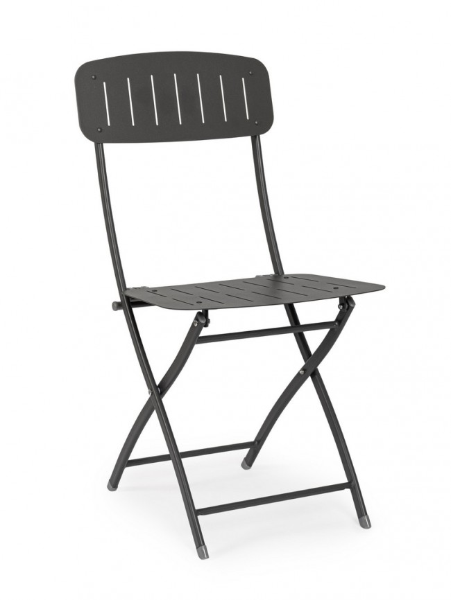 BIZZOTTO Zahradní skládací židle YVONNE antracitová