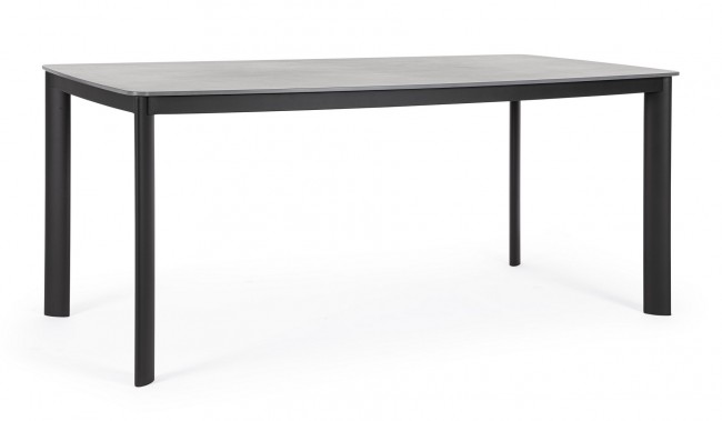 BIZZOTTO Zahradní jídelní stůl ALCORA 180x90 cm černý