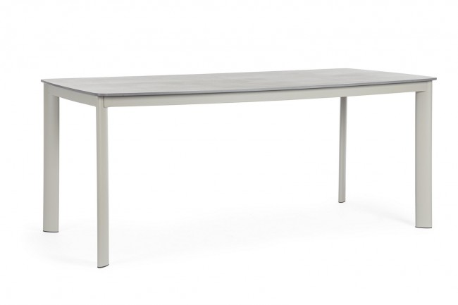 BIZZOTTO Zahradní jídelní stůl ALCORA 180x90 cm šedý