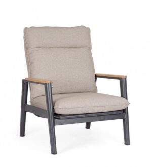 BIZZOTTO Zahradní křeslo MIGUEL antracit