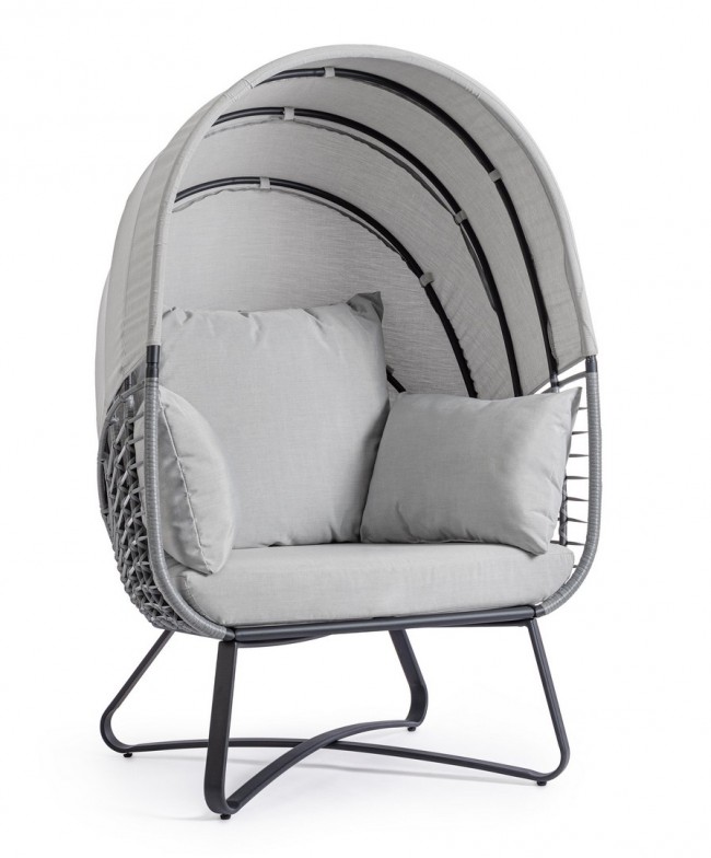 BIZZOTTO Zahradní křeslo ELDON šedé