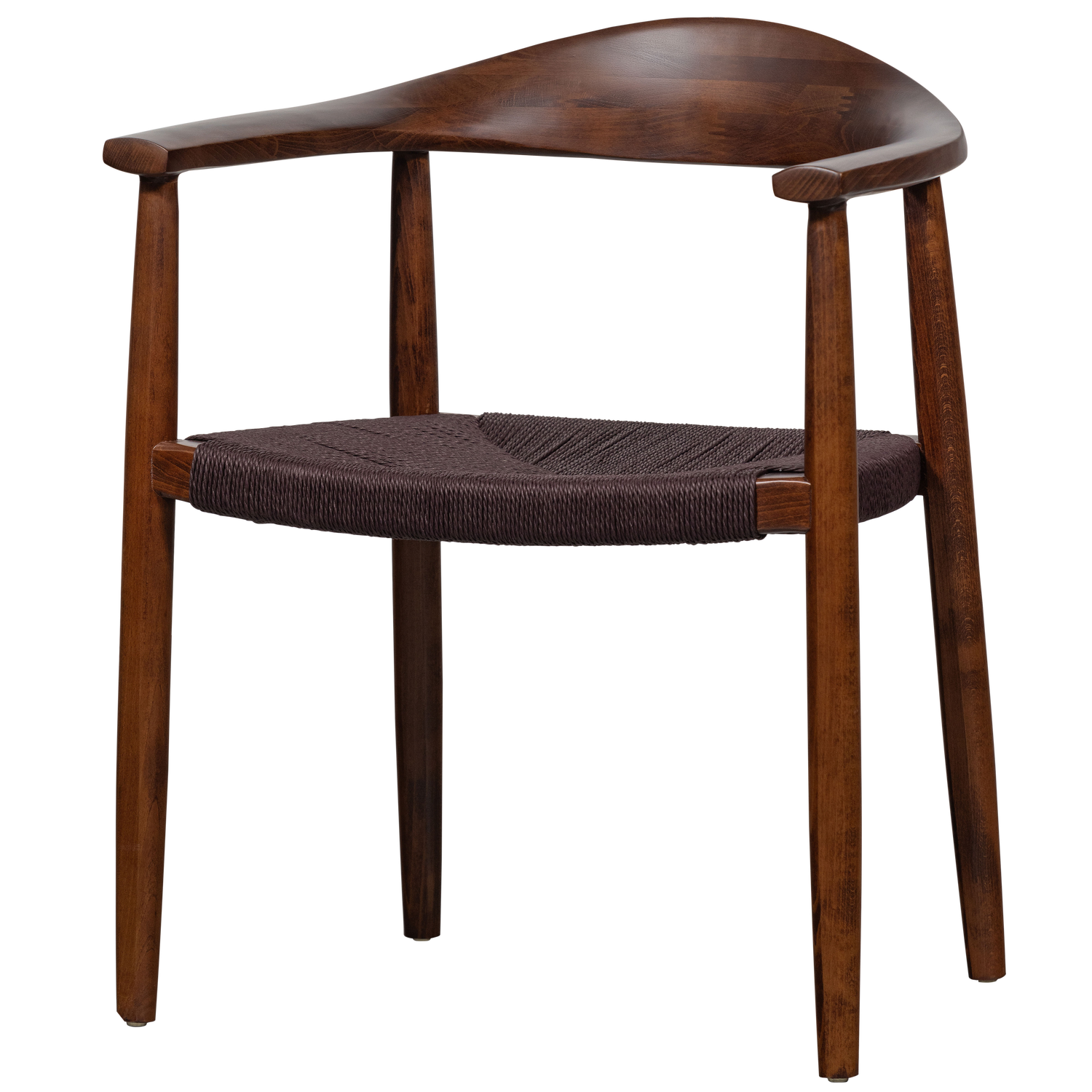 WOOOD Dřevěná židle EMBRACE tmavě hnědá