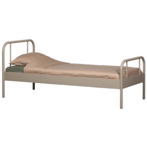 WOOOD Kovová postel MATA písková 90x200 cm