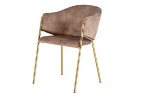 Invicta Jídelní židle NOBLESS hnědá se zlatými nohami
