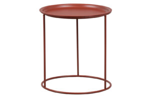 WOOOD Kovový odkládací stolek IVAR červený malý