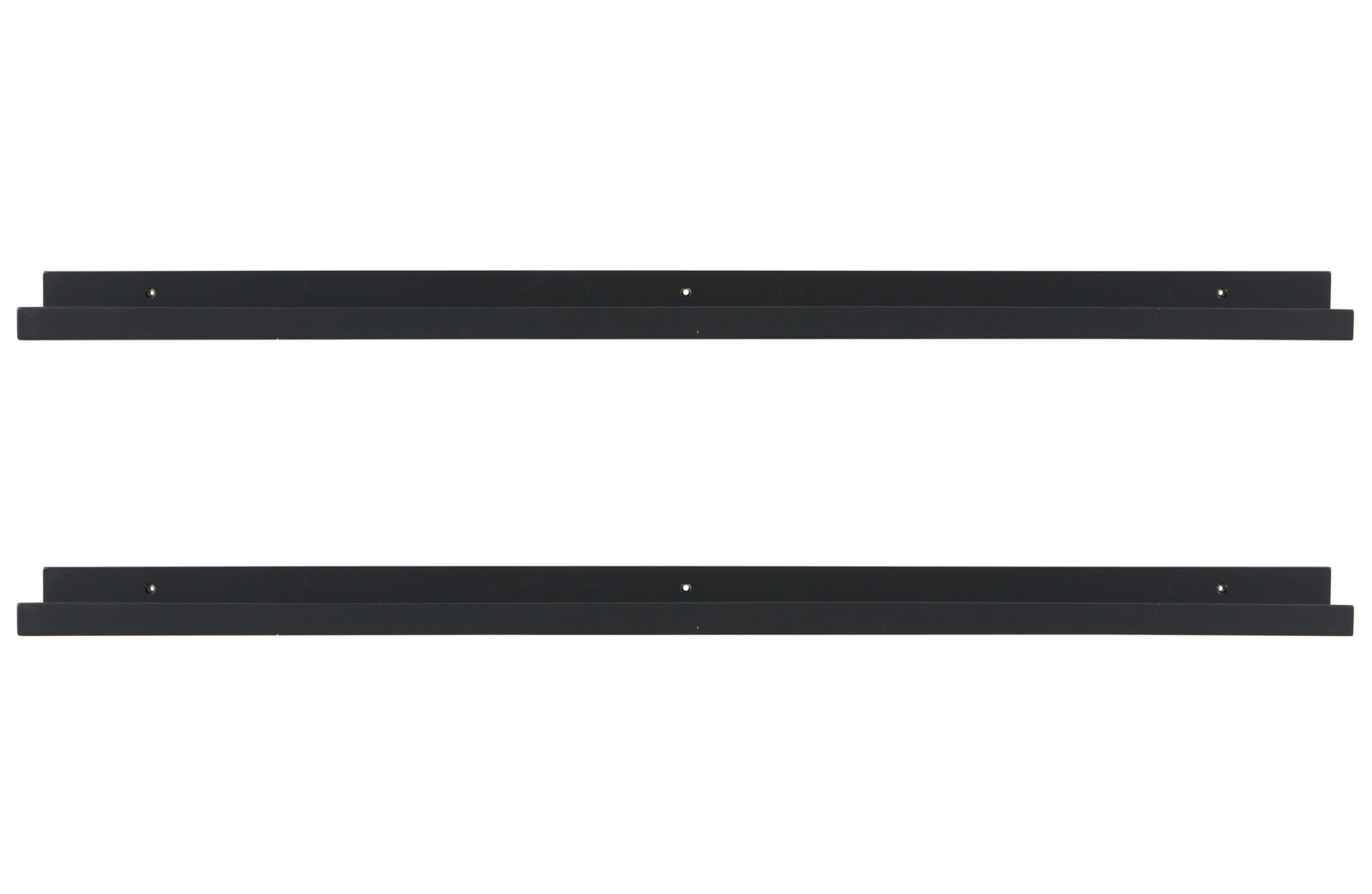 WOOOD Set 2 černých poliček PHOTO 120 cm