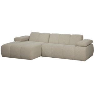 WOOOD Rohová pohovka MOJO s lenoškou vlevo béžová 284 cm