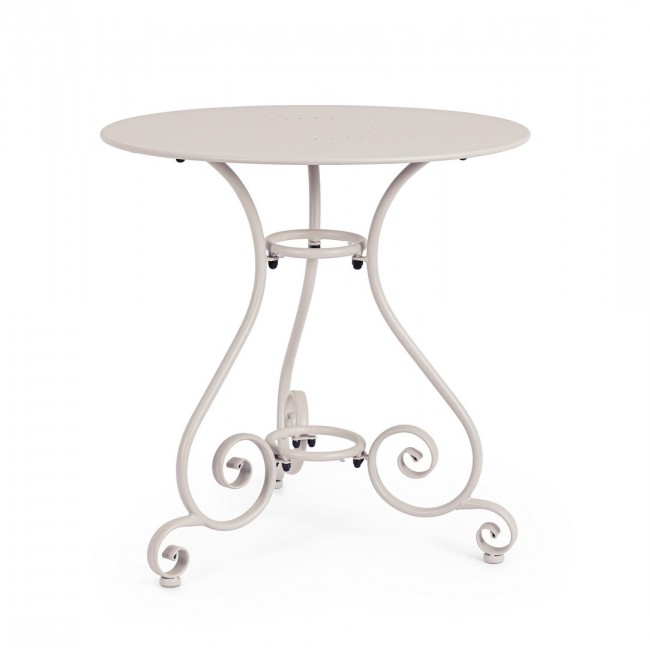 BIZZOTTO Kulatý zahradní stůl ETIENNE světlý ø70 cm