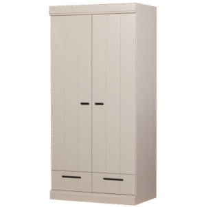 WOOOD Šatní skříň CONNECT světlá se zásuvkami