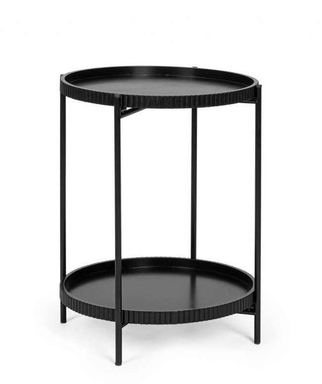 BIZZOTTO Konferenční stolek HERDYS černý ø42 cm