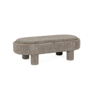 BIZZOTTO Designový oválný pouf TANYA šedý