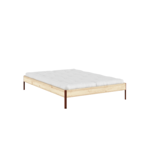 KARUP Dřevěná postel CORE 140x200 cm přírodní tmavě červené nohy