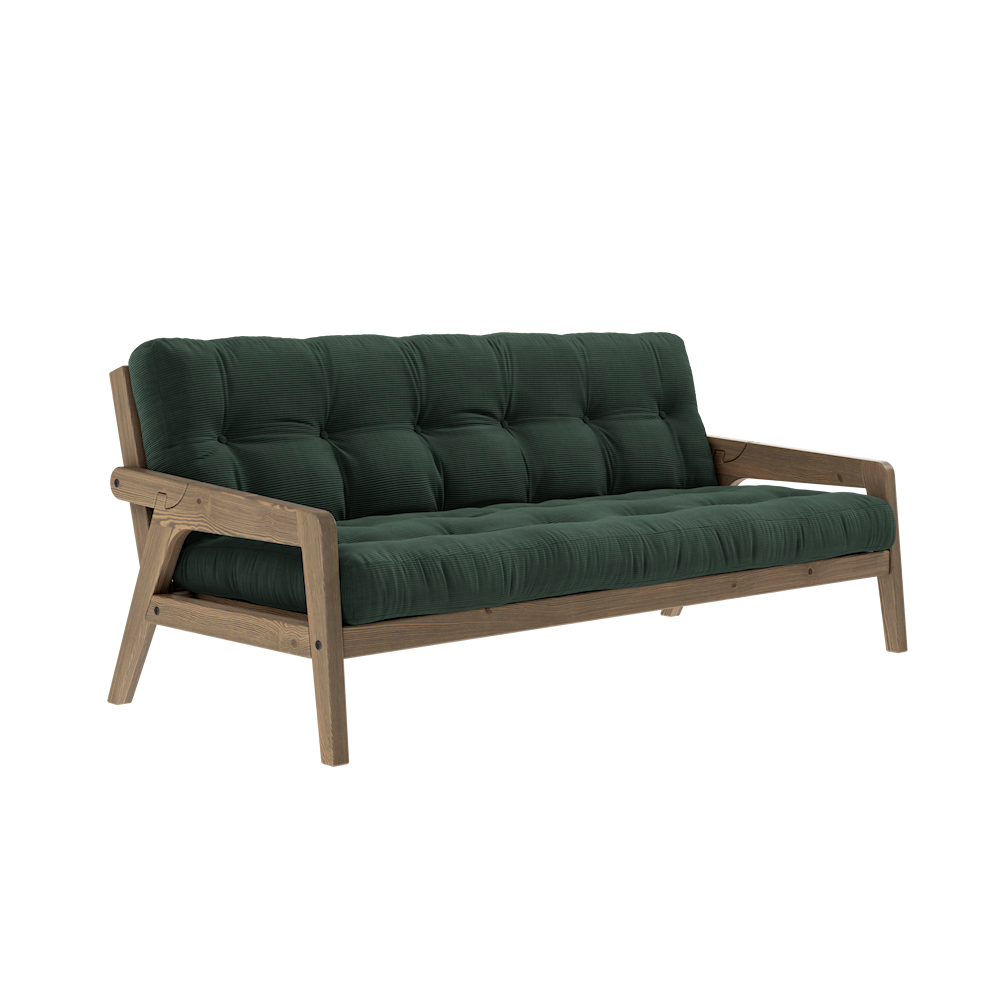 KARUP DESIGN Třímístná rozkládací pohovka GRAB zelená 204 cm