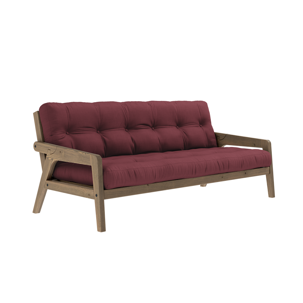 KARUP DESIGN Třímístná rozkládací pohovka GRAB vínová 204 cm