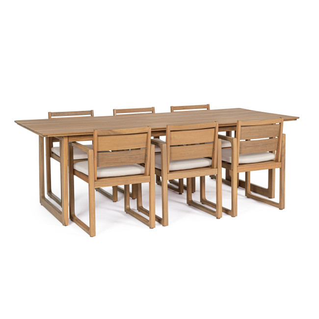 BIZZOTTO Zahradní set stolu ADRIAN a 6 židlí z akácie