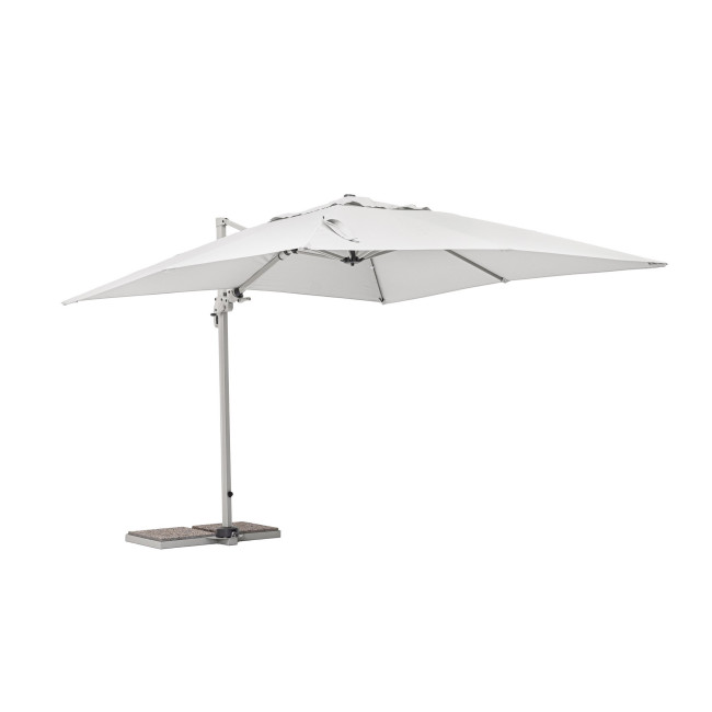 BIZZOTTO Slunečník SARAGOZZA 3x3m světle šedý